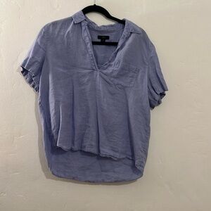 J Crew collard linen shirt